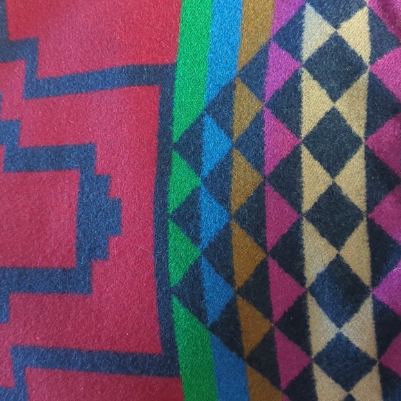 VINTAGE 1990's PENDLETON Country Sophisticates MULTICOLORED WOOL BOMBER JACKET - Picture 8 of 11